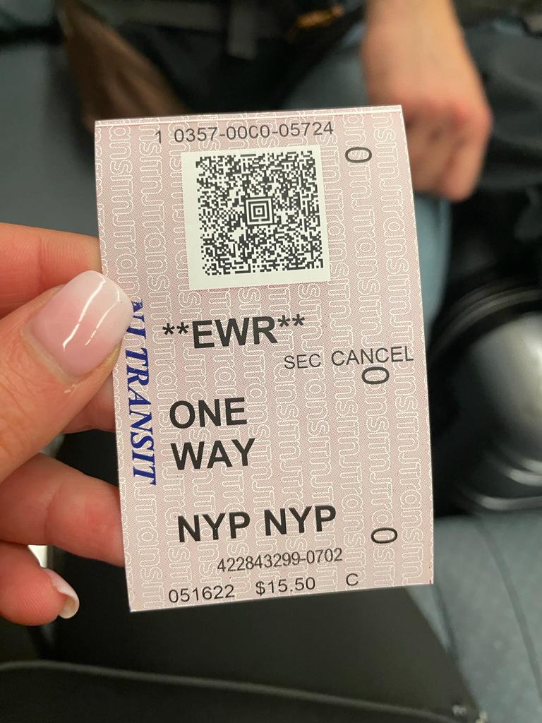 Biglietto del treno New Jersey Transit 